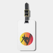 Snowboard Jump Retro Bagagelabel (Voorkant verticaal)