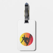 Snowboard Jump Retro Bagagelabel (Achterkant verticaal)