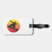Snowboard Jump Retro Bagagelabel (Achterkant horizontaal)