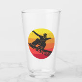 Snowboard Jump Retro Glas (Voorkant)