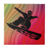 Snowboard Jump Tegeltje (Voorkant)