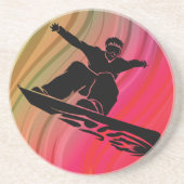 Snowboard Jump Zandsteen Onderzetter (Voorkant)