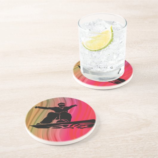 Snowboard Jump Zandsteen Onderzetter (Zijkant)