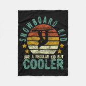 Snowboard Kind Funny Snow Vrouw Snowboarden en S Fleece Deken (Voorkant)