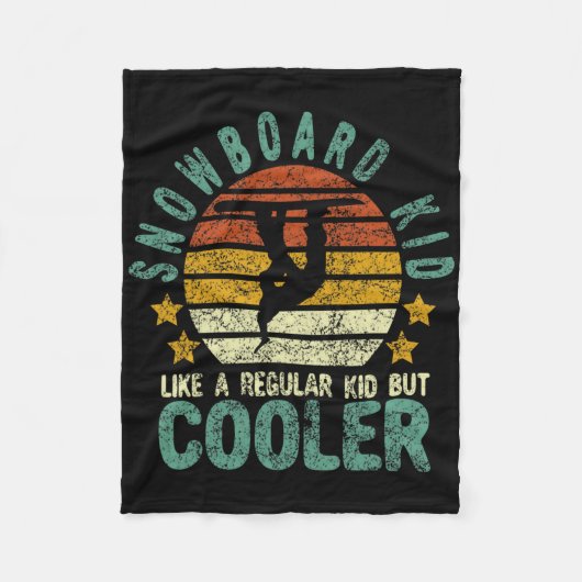 Snowboard Kind Funny Snow Vrouw Snowboarden en S Fleece Deken (Voorkant)