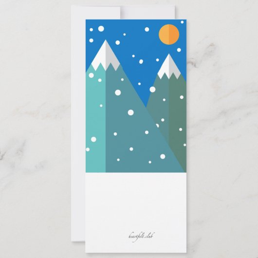 Snowboard Kind Invitation Kaart (Achterkant)