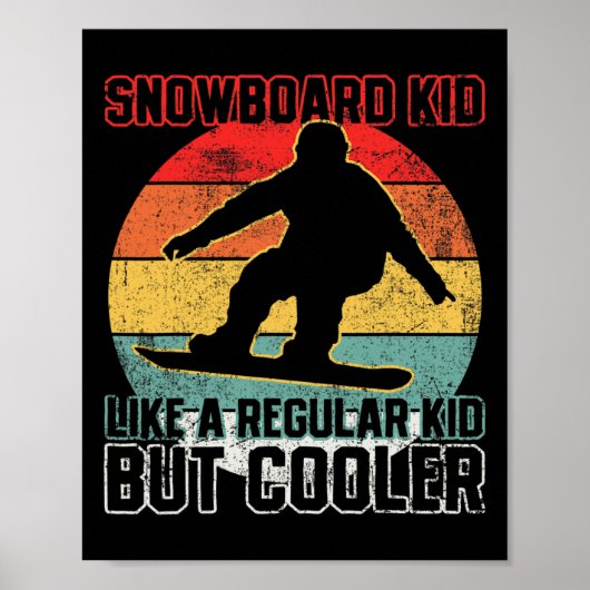Snowboard Kind Snowboarder Snowboarden Poster (Voorkant)