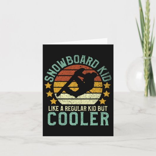 Snowboard Kinder Grappig Snowboarden Gezegde G Kaart (Voorkant)