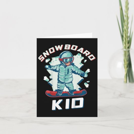 Snowboard Kleding Kinder Uni 2t Zwarte Cartoon Sno Kaart (Voorkant)