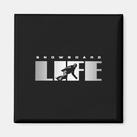 Snowboard Kleding - Snowboarder Snowboard Magneet (Voorkant)