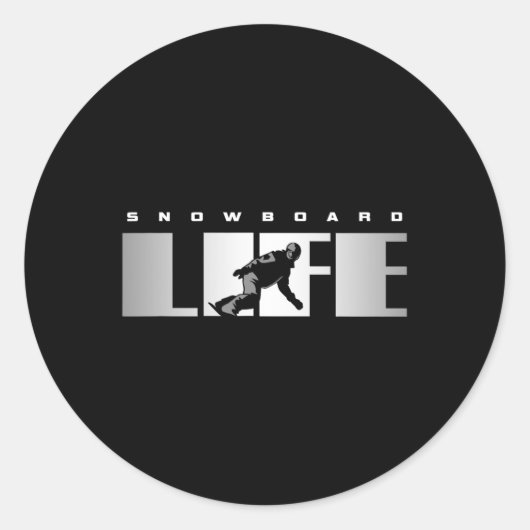 Snowboard Kleding - Snowboarder Snowboard Ronde Sticker (Voorkant)