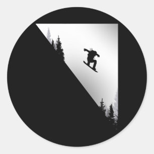 Snowboard Kleding - Snowboarder Snowboard Ronde Sticker