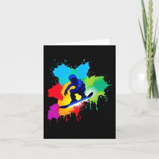 Snowboard kleurenexplosie kaart (Voorkant)