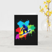 Snowboard kleurenexplosie kaart (Gele Bloem)