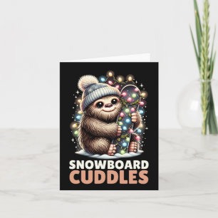 Snowboard Knuffels Kerstverlichting Bigfoot Snowbo Kaart