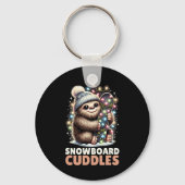 Snowboard Knuffels Kerstverlichting Bigfoot Snowbo Sleutelhanger (Voorkant)
