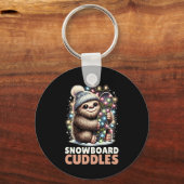 Snowboard Knuffels Kerstverlichting Bigfoot Snowbo Sleutelhanger (Voorkant)