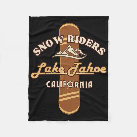 Snowboard Lake Tahoe California Snowboarding Winte Fleece Deken (Voorkant)