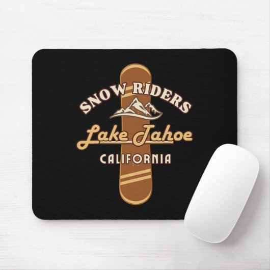 Snowboard Lake Tahoe California Snowboarding Winte Muismat (Met muis)