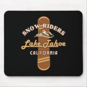 Snowboard Lake Tahoe California Snowboarding Winte Muismat (Voorkant)