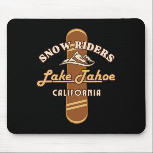 Snowboard Lake Tahoe California Snowboarding Winte Muismat