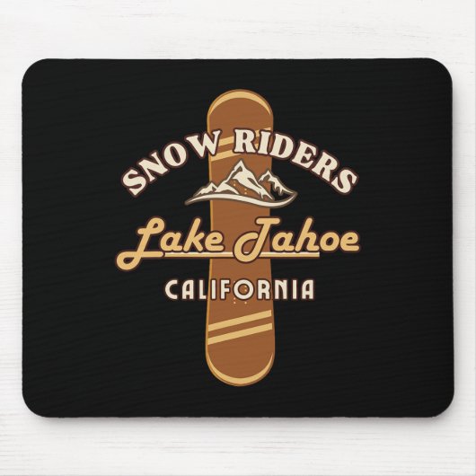 Snowboard Lake Tahoe California Snowboarding Winte Muismat (Voorkant)