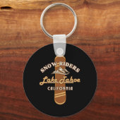 Snowboard Lake Tahoe California Snowboarding Winte Sleutelhanger (Voorkant)