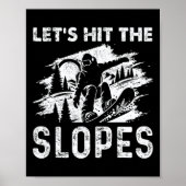 Snowboard  laten we de helling raken poster (Voorkant)