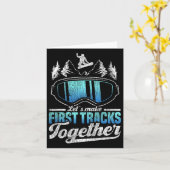 Snowboard laten we eerste tracks maken kaart (Gele Bloem)