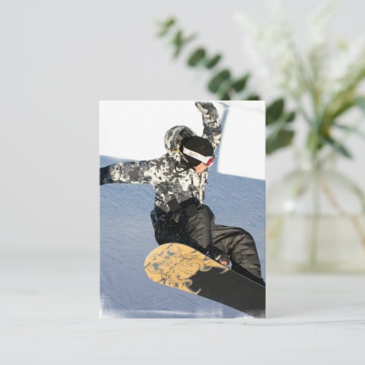Snowboard Launch Briefkaarten (Staand voorkant)