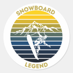 Snowboard Legend Ronde Sticker