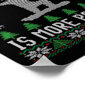 Snowboard Lelijke Kerstmis Snowboarden Gift Snowbo Poster (Hoek)