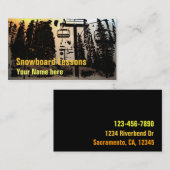 snowboard les visitekaartjes (Voorkant / Achterkant)