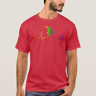 Snowboard LGBTQ hartslag LGBTQIA voor Snowboarder T-shirt