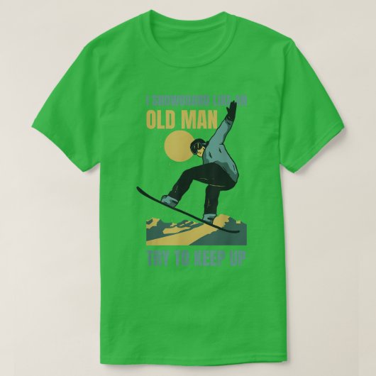Snowboard Like An Old Man Funny Winter Sports Men' T-shirt (Design voorkant)