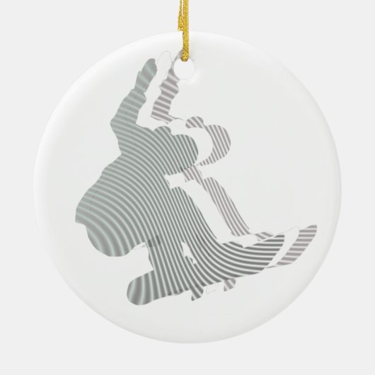 Snowboard Logo Design Ornament (Achterkant)