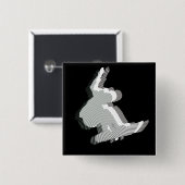 Snowboard Logo Design Square Pin Vierkante Button 5,1 Cm (Voorkant /achterkant)
