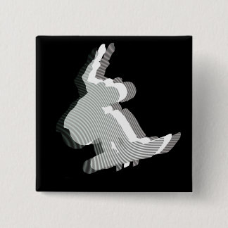 Snowboard Logo Design Square Pin Vierkante Button 5,1 Cm