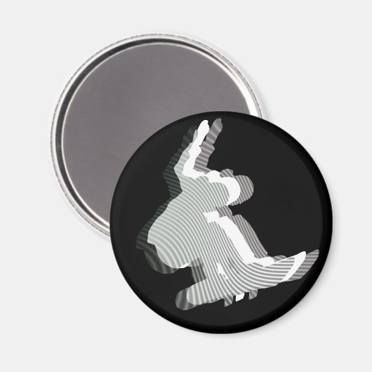 Snowboard Logo ontwerpmagneet Magneet (Voorkant / Achterkant)