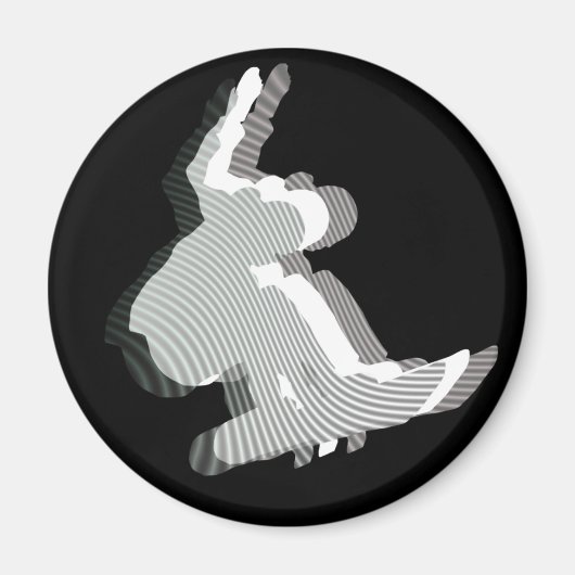 Snowboard Logo ontwerpmagneet Magneet (Voorkant)