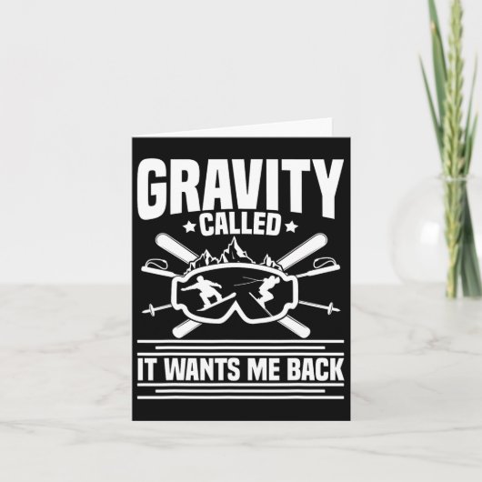 Snowboard Lover Gear Ski Slope Wintervakantie Sno Kaart (Voorkant)