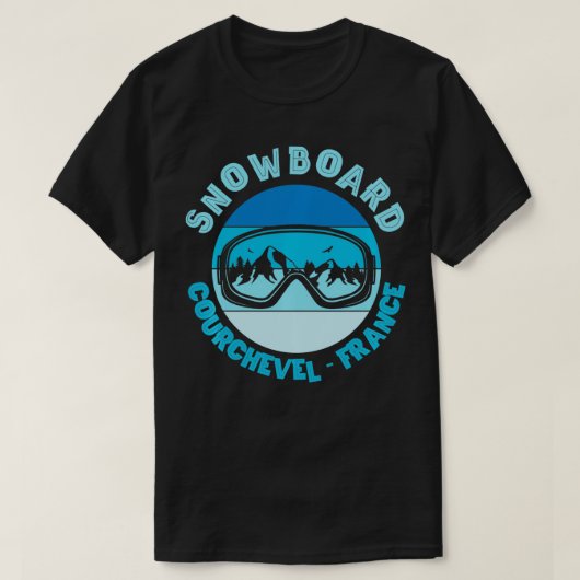 Snowboard masker Courchevel Frankrijk T-shirt (Design voorkant)