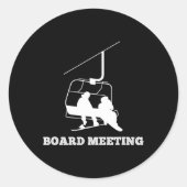 Snowboard Meeting Snowboarding Vacking Ronde Sticker (Voorkant)