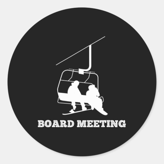 Snowboard Meeting Snowboarding Vacking Ronde Sticker (Voorkant)