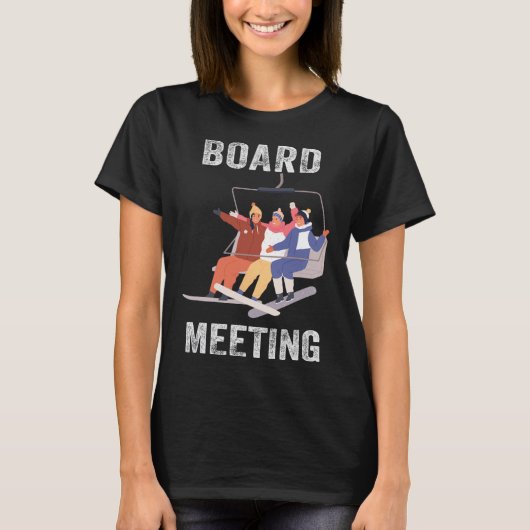 Snowboard Meeting Snowboarding Vakantie om te skië T-shirt (Voorkant)