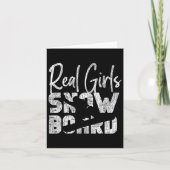 Snowboard meisje  Echte Meisjes Sno Kaart (Voorkant)