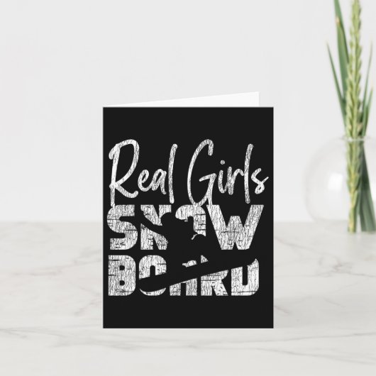Snowboard meisje  Echte Meisjes Sno Kaart (Voorkant)