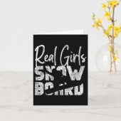 Snowboard meisje  Echte Meisjes Sno Kaart (Gele Bloem)