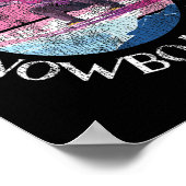 Snowboard meisje  retro dit meisje poster (Hoek)