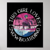 Snowboard meisje  retro dit meisje poster (Voorkant)